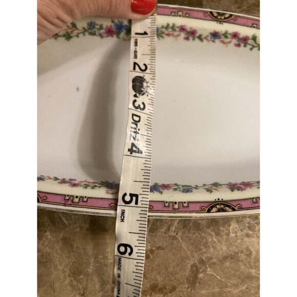 TK Thun Czechoslovakia China, Oval Platter, Vintage Wildflower 12” X 5.25” - Picture 10 of 10